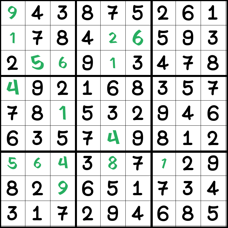 Example Sudoku Solution